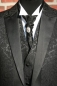 Preview: Hochzeitsanzug Herrenanzug 4teilig in schwarz H9151 jacquard