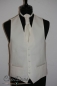 Preview: Herrenweste-Plastron Set in ivory / hellsreme matt Hochzeitsweste Cutweste