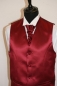 Preview: Set Cutweste Hochzeitsweste Herrenweste Plastron in bordeaux rot