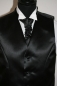 Preview: Set Cutweste Hochzeitsweste Herrenweste Plastron in schwarz