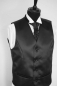 Preview: Set Cutweste Hochzeitsweste Herrenweste Plastron in schwarz