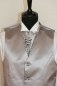 Preview: Set Cutweste Hochzeitsweste Herrenweste Plastron in silber grau