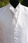 Preview: Set Cutweste Hochzeitsweste Herrenweste Plastron in weiss Seiden-Jacquard