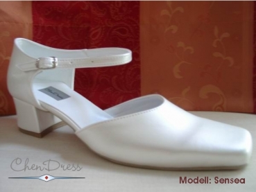 Satin Brautschuhe Sensea in weiss