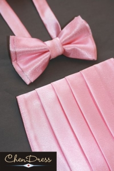 Damen Kummerbund-Fliege-Set in rosa