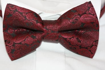 bowtie of sateen in black and red