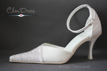bridal shoes Ofelia from artificial leather, Satin