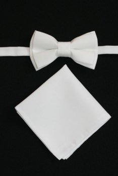 bowtie of sateen in white - Kopie