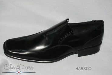 Mattlack-Schuhe aus Echtleder in schwarz HA8800