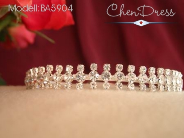 Diadem Tiara Brautschmuck Strass Hochzeit BA5904