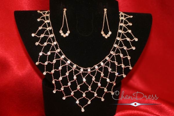 Extravagantes Collier-Set mit Strass Steinen BA4714