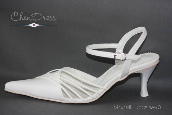 Brautschuhe Lotos in weiss