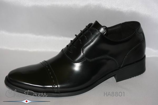 Mattlack-Echtleder Herrenschuhe in schwarz HA8801