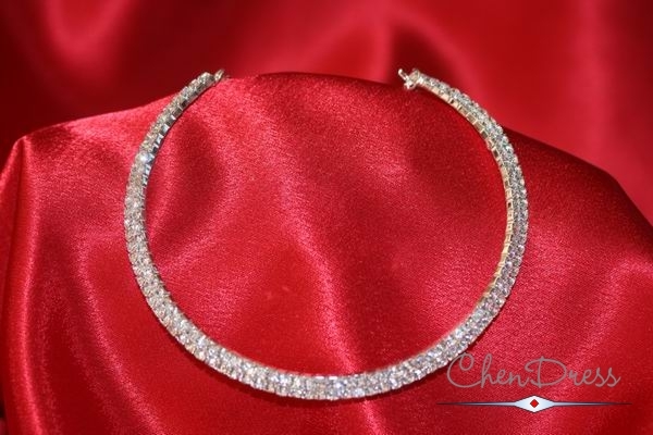 NEU zweireihiges Collier  Strass BA4922