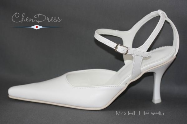 Brautschuhe Lilie in ivory / hellcreme