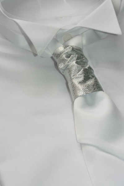 Plastron weiss / silber