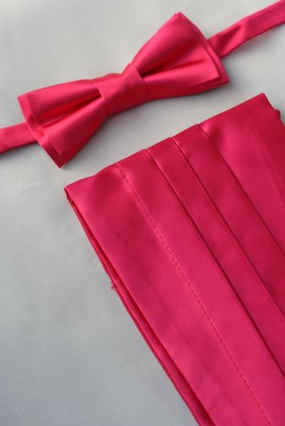 Kummerbund-Fliege-Set in pink